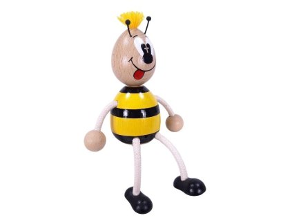 Bumblebee wooden sitting figure