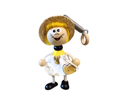 bee with hat and skirt bouncing figure