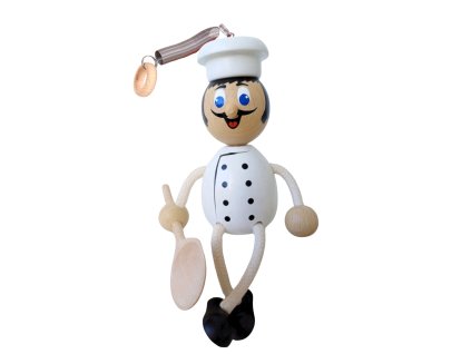 chef pierre wooden bouncing figure