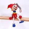 jester wooden figure on spring