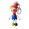 Clown handmade wooden keyring