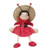 ladybird on spring wooden figure