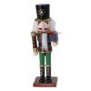 wooden nutcracker with gift